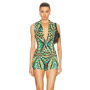SIEDRES Ginni Kaleidoscope Printed Mini Jumpsuit